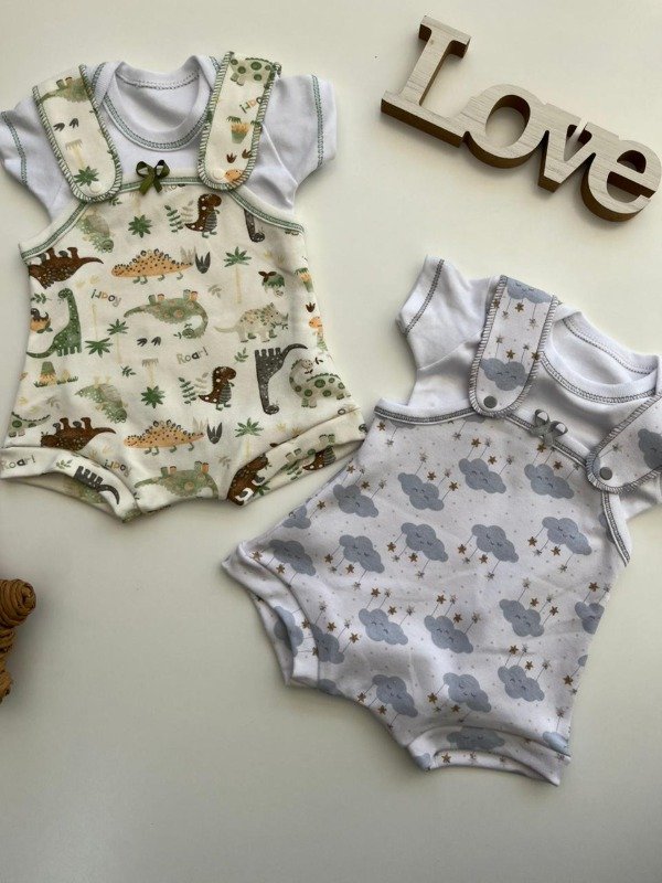 Producto - Set de Jardinero Corto + body liso - COD 655