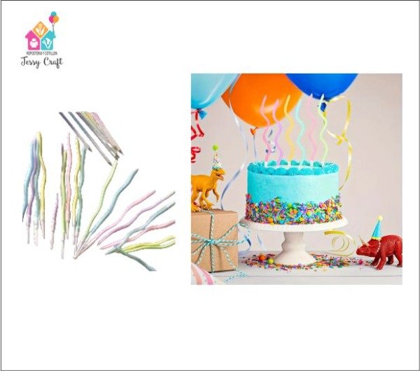Producto - Velas onduladas color pastel x12