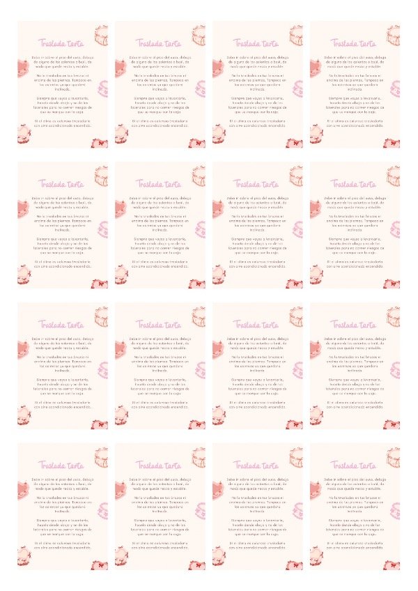 Producto - Imprimible tarjeta traslado torta