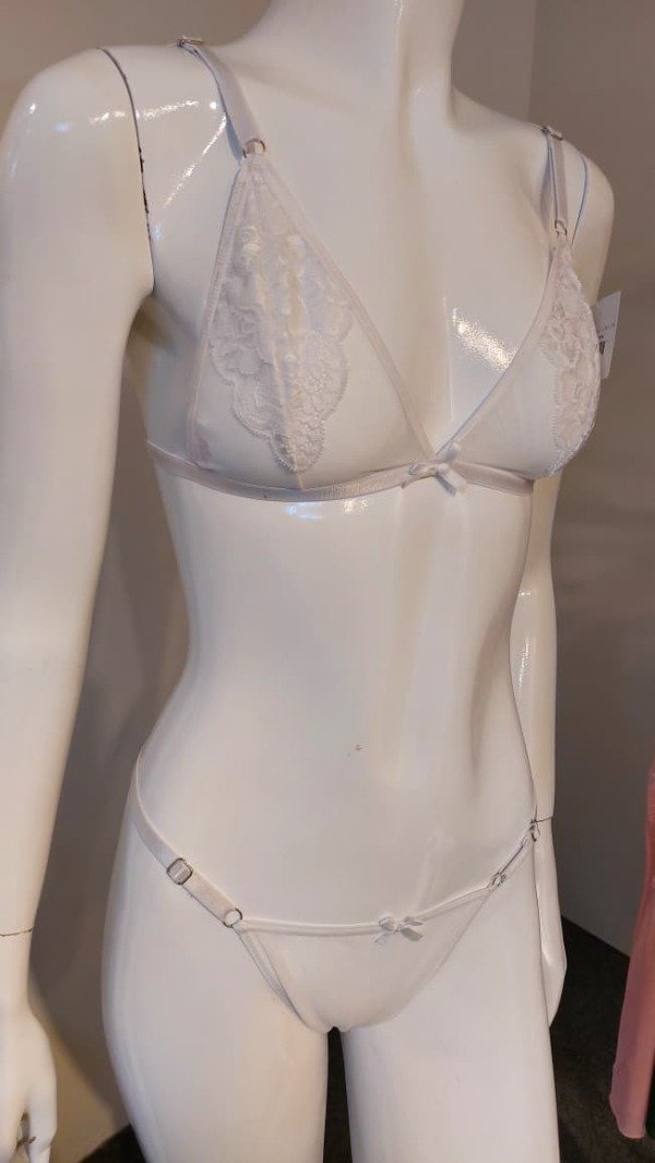 Producto - Conjunto de microtul y encaje blanco - 0