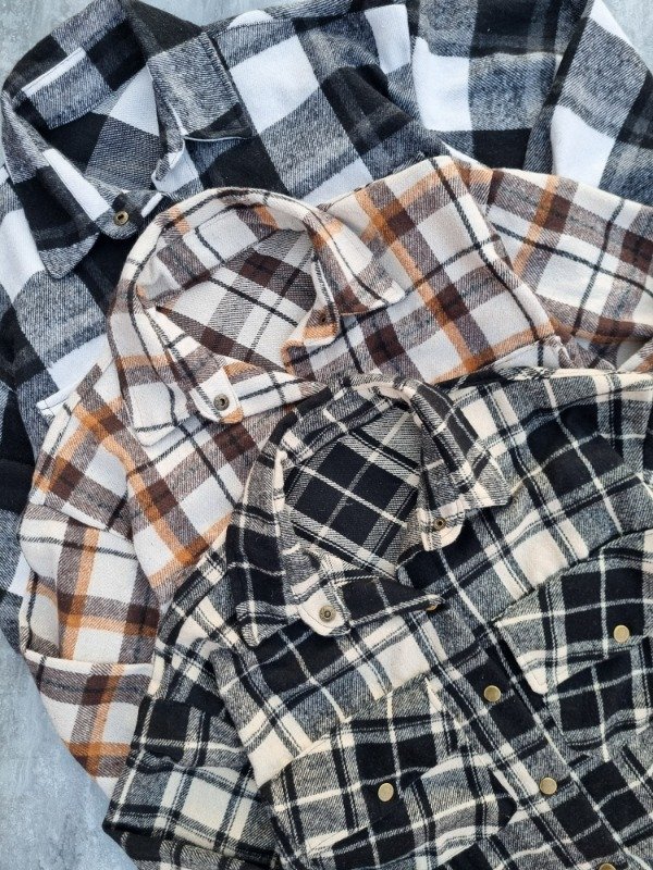 Producto - [jk004] Camisaco cuadrille corto