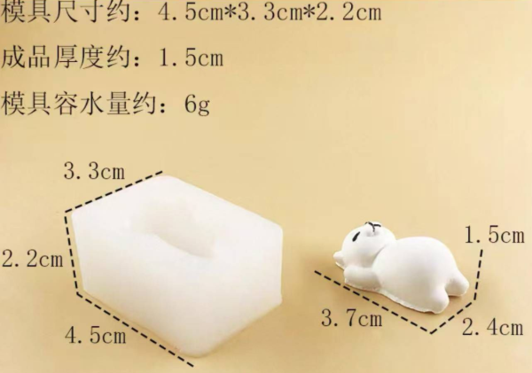 Producto - Molde mini gatito panza arriba