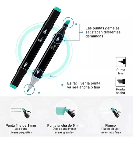 Producto - Set de marcadores doble punta x 60 pcs