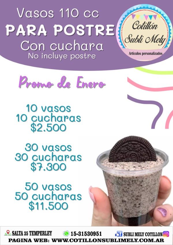 Producto - PROMO VASOS PARA POSTRE CON CUCHARAS