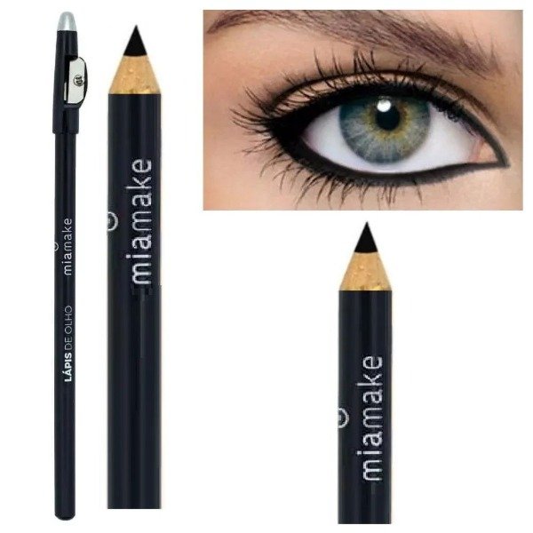 Producto - Lápiz delineador con sacapuntas tono NEGRO - MIA MAKE