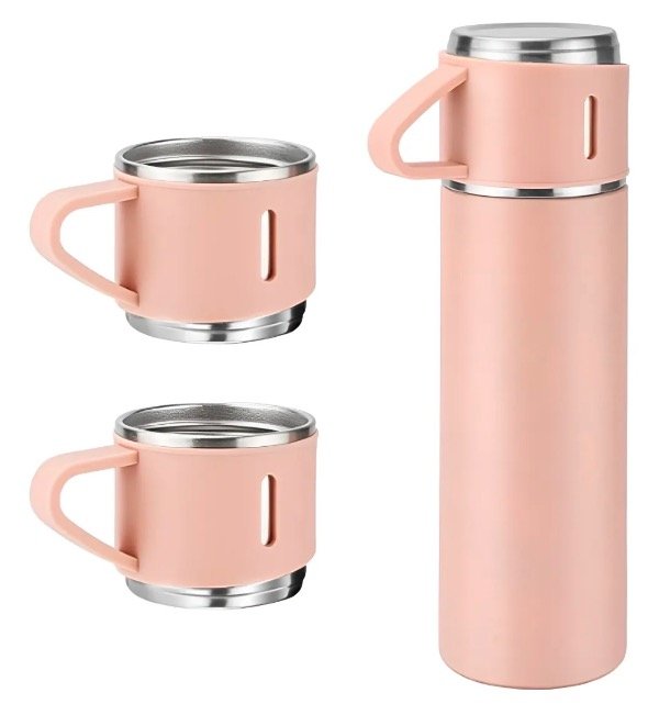 Producto - TERMO 3 TAZAS 500ML ROSADO