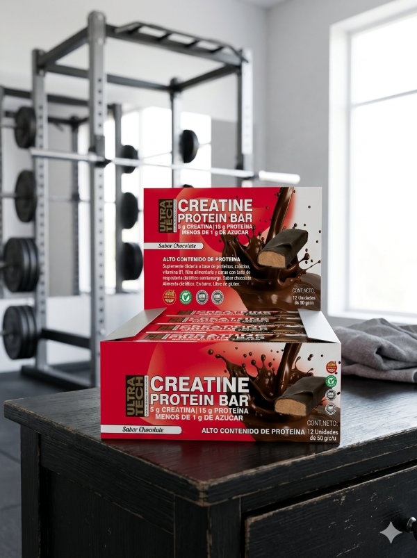 Producto - Creatine Protein Bar Ultra Tech 5g Creatina + 15g Proteína Sabor Chocolate