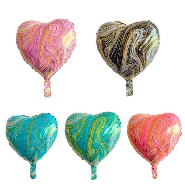 Producto - GLOBO METALIZADO CORAZON MARMOLADO 45 cm