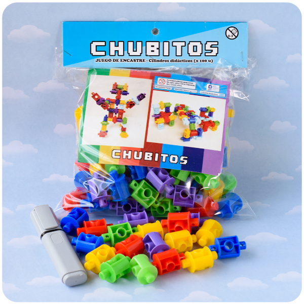 Producto - Bloques Encastrables Cilindricos - 100 Piezas