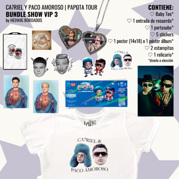 Producto - BUNDLE SHOW VIP 3 - Ca7riel y Paco Amoroso