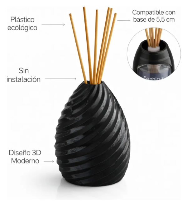 Producto - Cobertor Difusor Decoración Nordico Saphirus Minimalista 3d - 8