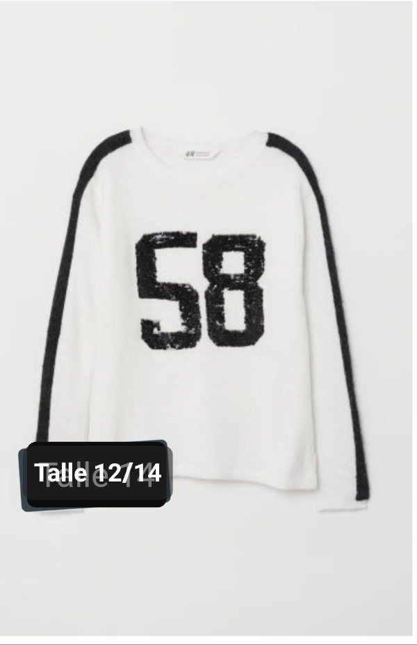 Producto - Sweater HyM lana talle 12/14 con lentejuelas