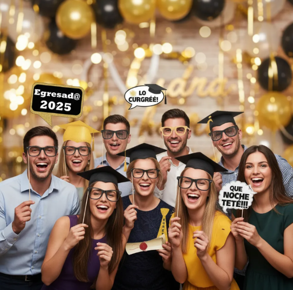 Producto - Kit Imprimible Photo Props Egresados 2025 Editables + PDF