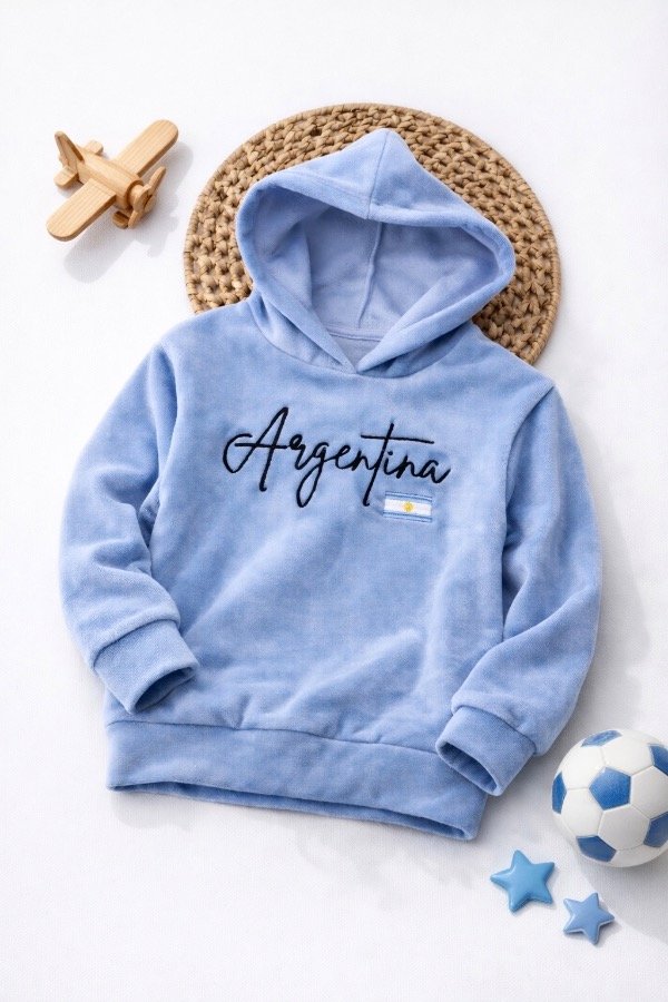 Producto - BUZO PLUSH ARGENTINA CURSIVA