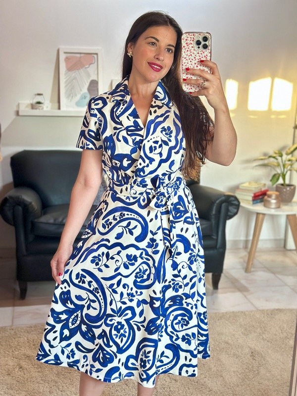 Producto - Jennifer Dress importado PREMIUM (Azul) - Talle L/XL (Busto hasta 115)