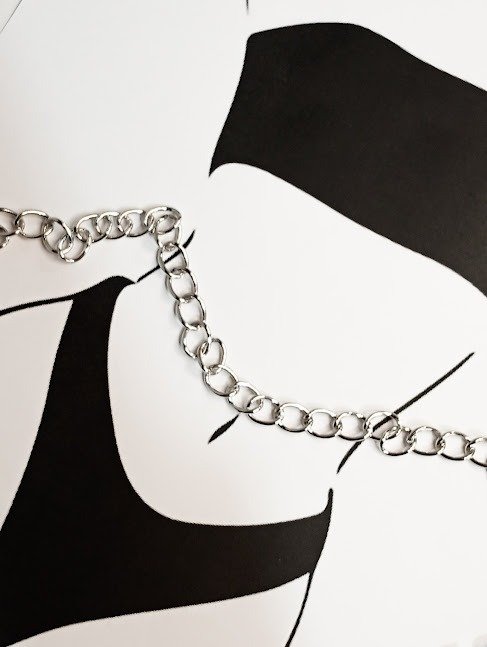 Producto - Belly Chain LEIA - Cadena gruesa plateada