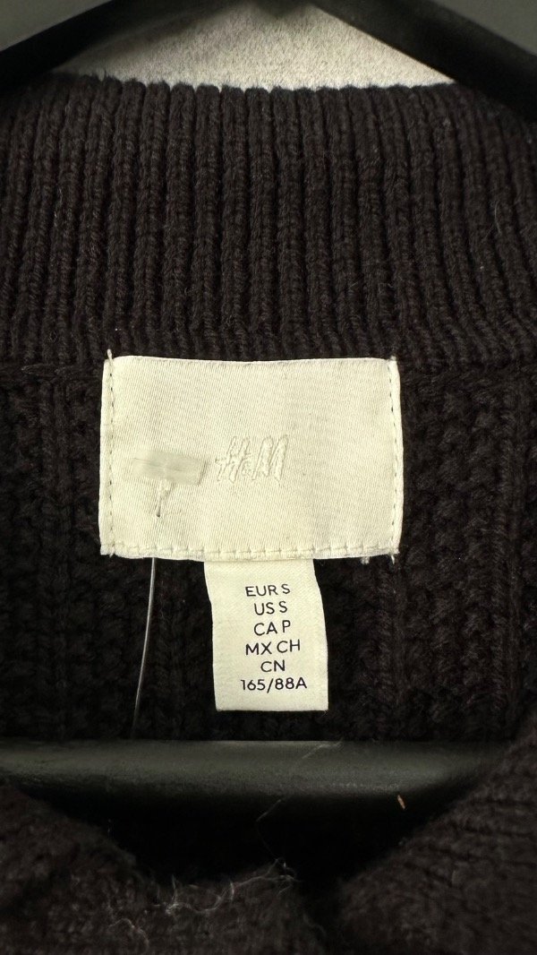 Producto - Cárdigan de punto acanalado con cuello HM - 5