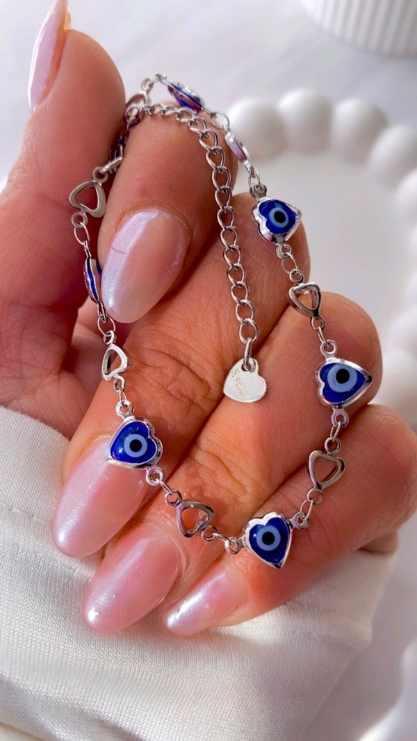 Producto - Pulsera ojitos corazones