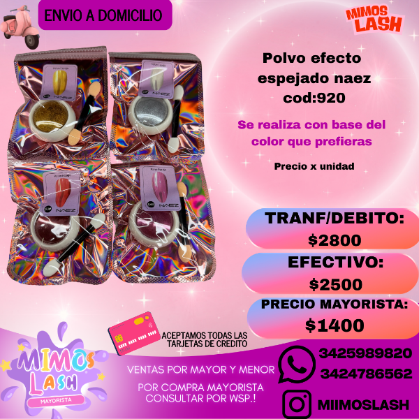 Producto - Polvo efecto espejo Naez cod: 920