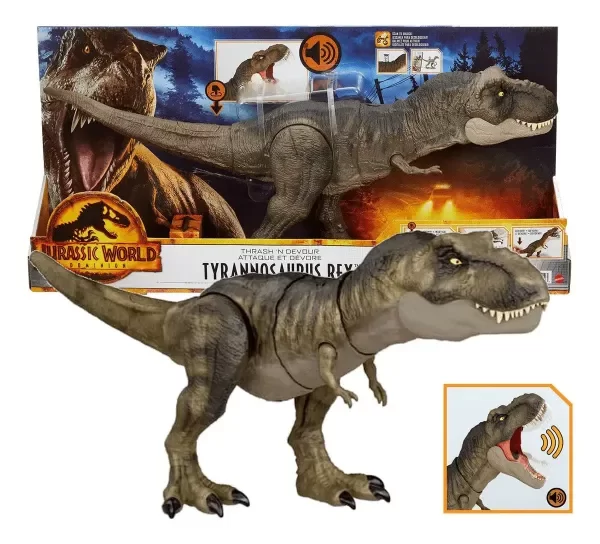 Producto - Jurassic World Dominion Tyrannosaurus Rex Aplasta Y Devora