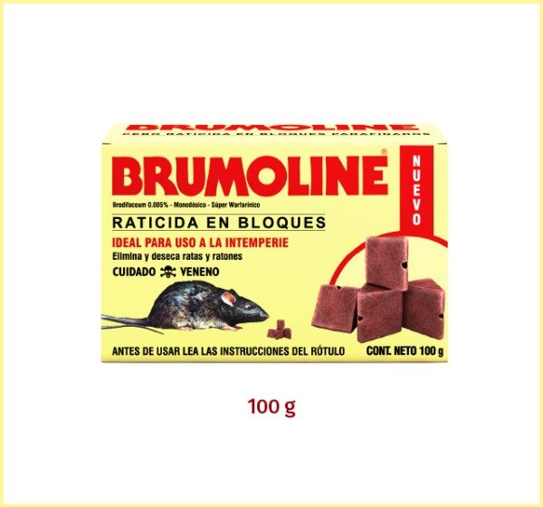 Producto - Cebo Raticida en Bloques Parafinados Brumoline 100gr
