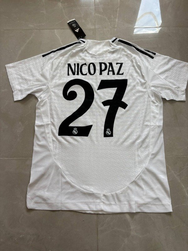 Producto - Real Madrid local 24/25 Version Jugador 27 Nico Paz