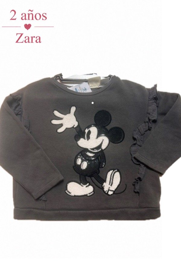 Producto - Buzo gris con lentejuelas Mickey - 0