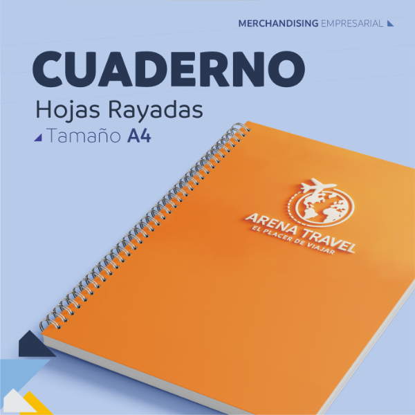 Producto - Cuaderno A4 Tapa dura Hojas Rayadas