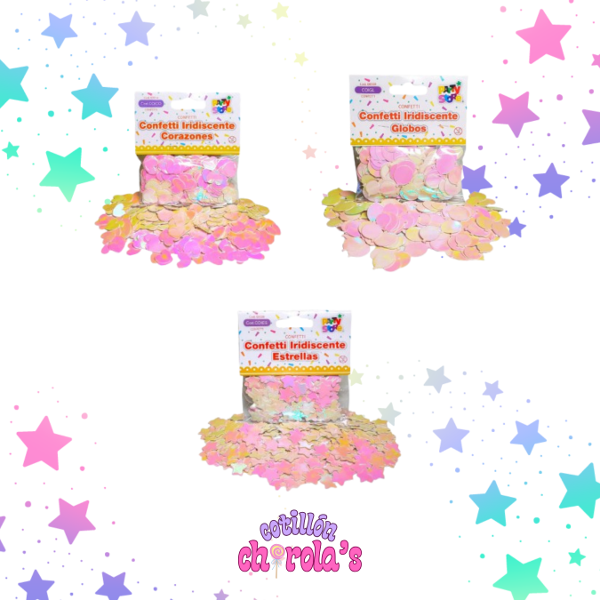 Producto - CONFETTI IRIDISCENTE ROSA