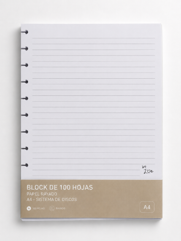 Producto - Repuesto A4 100 hojas rayadas