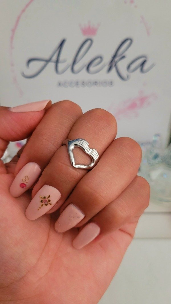 Producto - Anillo loving you regulable de acero quirúrgico