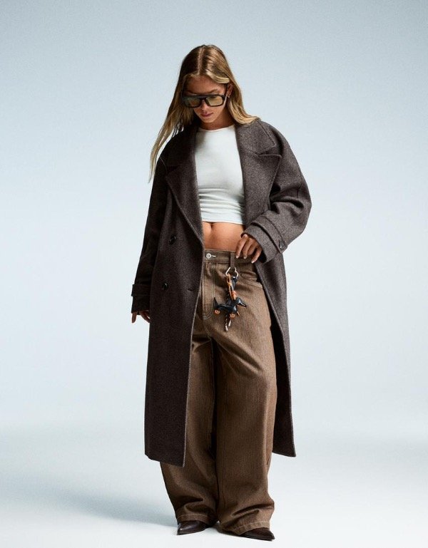 Producto - Tapado Marrón Bershka