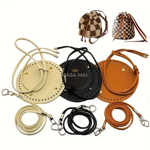 Producto - Kit 3 Piezas para Bolsa Dumpling Crochet Base/Correas Ajustables DIY