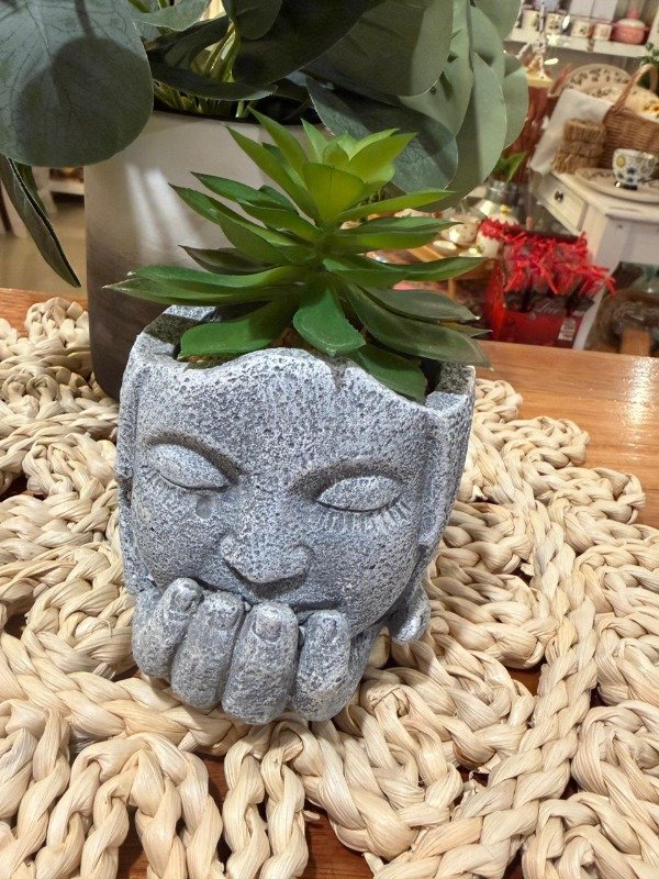 Producto - Buda cara de piedra con planta- B2 (Efectivo:15.920)