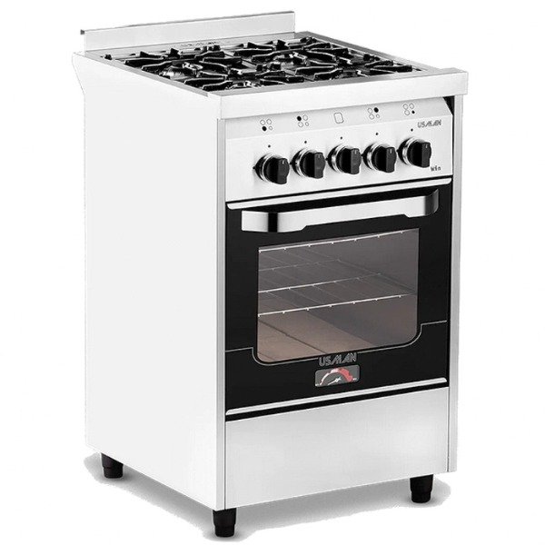 Producto - Cocina Semi Industrial Usman 52cm 4 Hornallas Compact Multigas Color Plateado