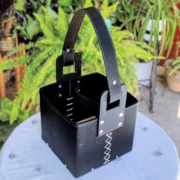 Producto - Canasta matera simil cuero.