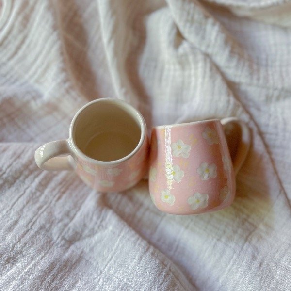 Producto - Mate de cerámica margarita