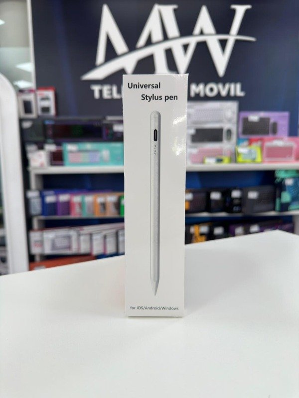 Producto - Lapiz Optico Universal para Android Recargable Stylus Blanco Aitech EC101341