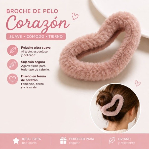 Producto - Broche peluche corazon x6u - 0