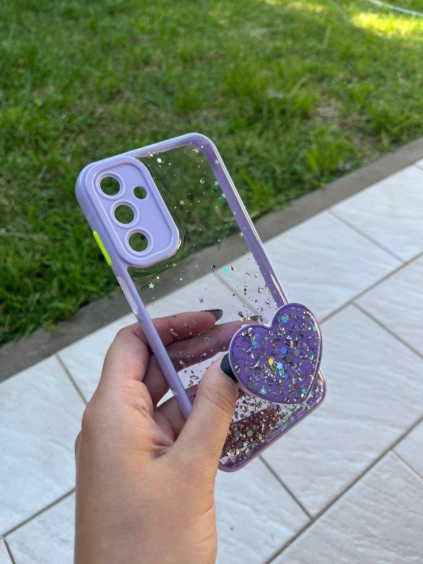 Producto - A15 y a25 funda pop corazon violeta