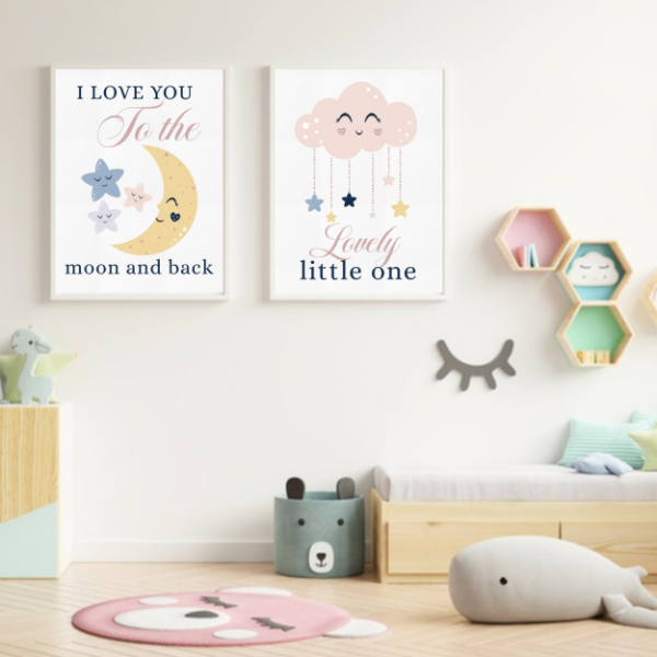 Producto - Set de 9 Laminas infantiles - Hora de dormir- Imagenes imprimibles - LAM-K04