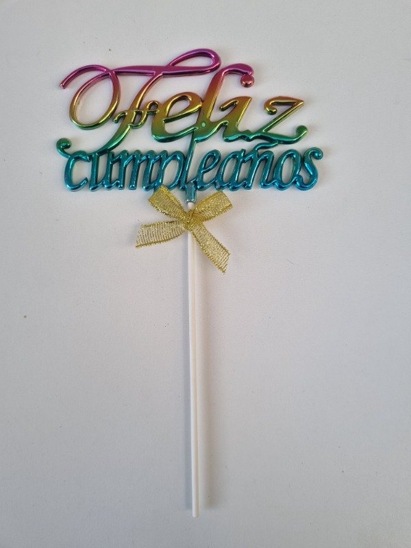 Producto - Topper Feliz cumpleaños multicolor