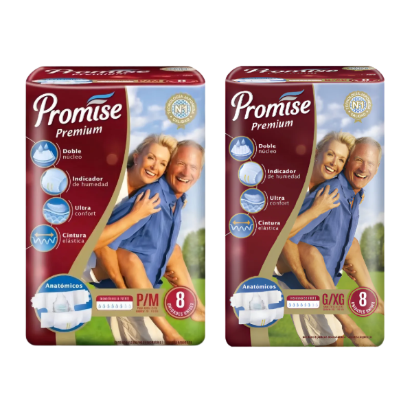 Producto - Promise Pañal Elastizado Premium P/Mx8 G/XGx8