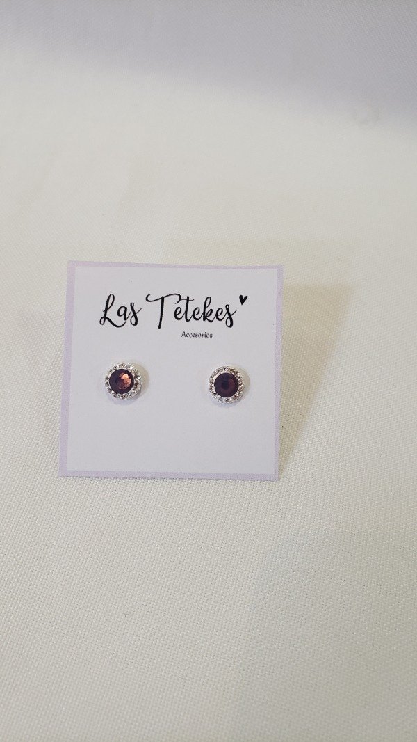 Producto - Aros piedras varios colores con strass