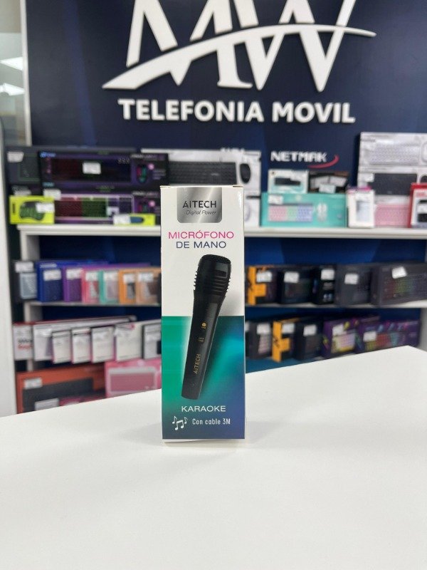 Producto - Microfono Karaoke Dinamico Con Cable Aitech AIMI010050N