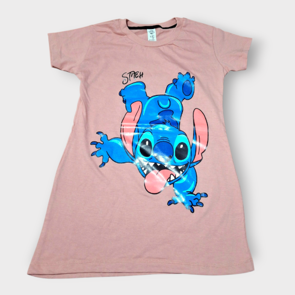 Producto - Vestido Juvenil Stitch Rosa Viejo T6 T12