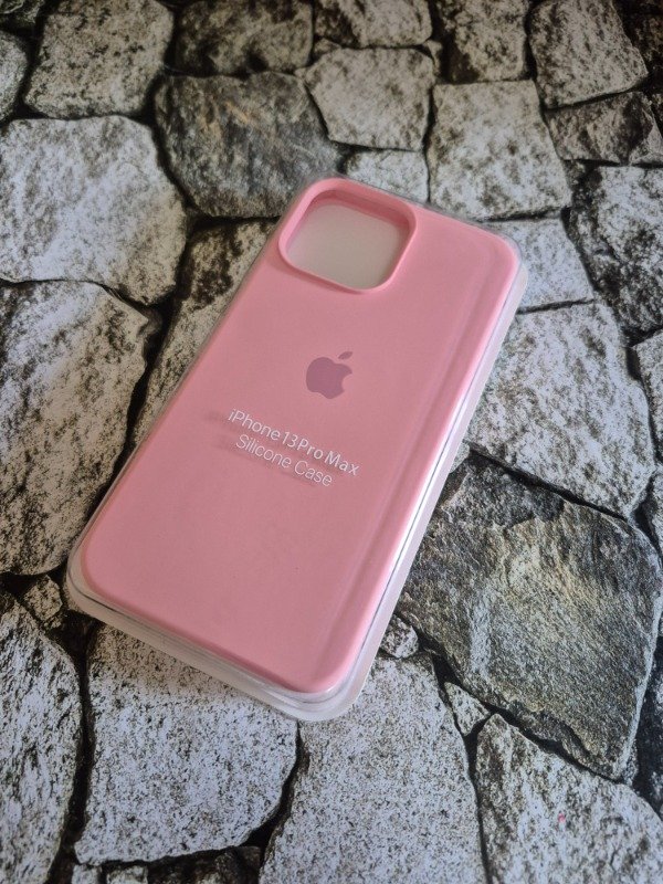 Producto - Funda silicone case logo Iphone 13 Pro Max rosa