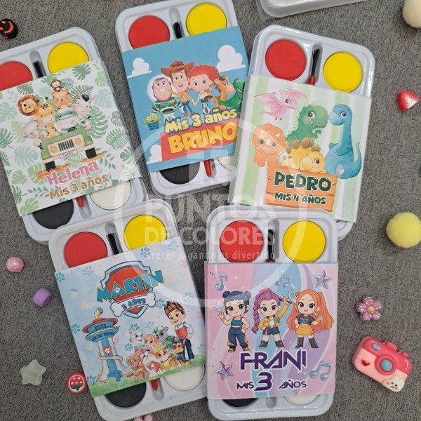 Producto - ACUARELITAS DE 6 COLORES, PERSONALIZADAS - 1