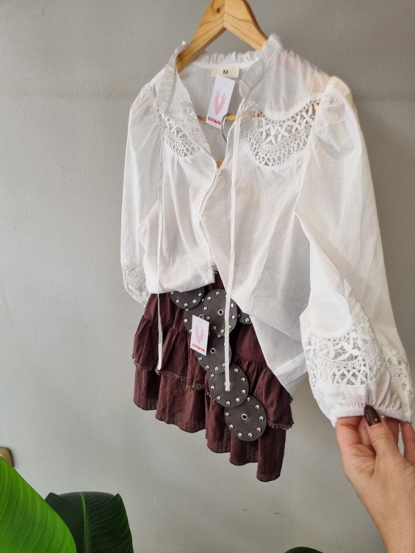 Producto - Pollera volado pompon