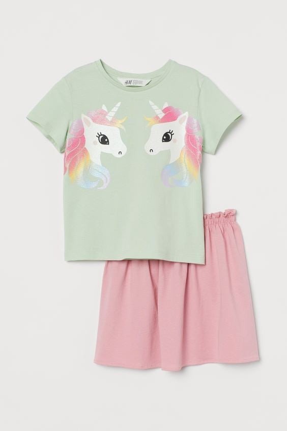 Producto - Conjunto Nena Con Pollera Unicornios